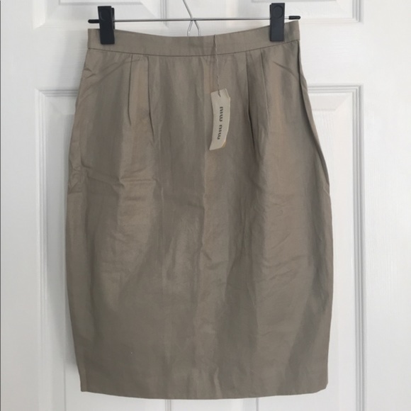 Miu Miu Dresses & Skirts - MOVING SALE!!! | Miu Miu | NWT Tan Pencil Skirt📦